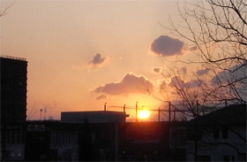 門司駅からの夕陽