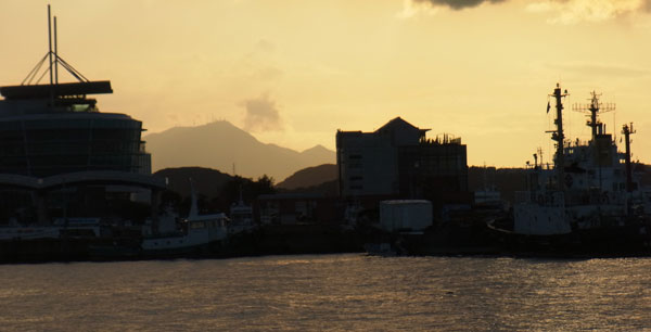 皿倉山と夕陽